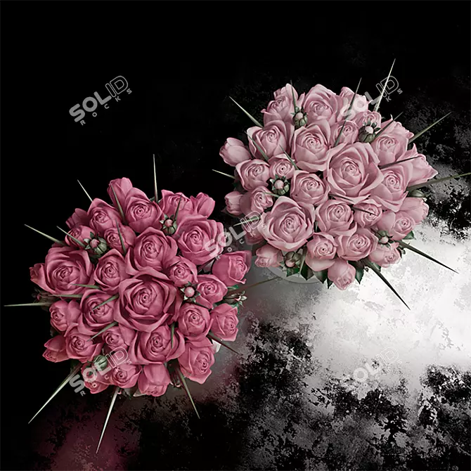 Deluxe Box of Roses 3D model image 2