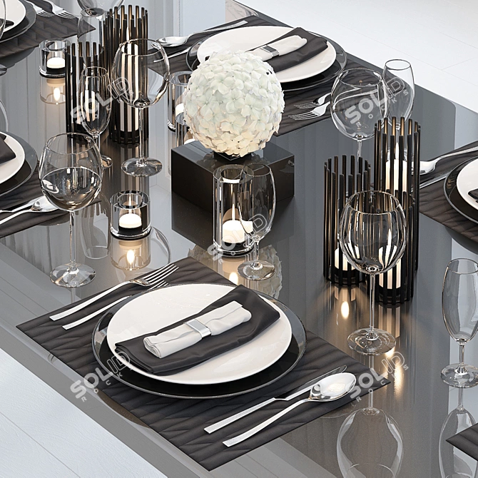 Elegant Table Accents 3D model image 1