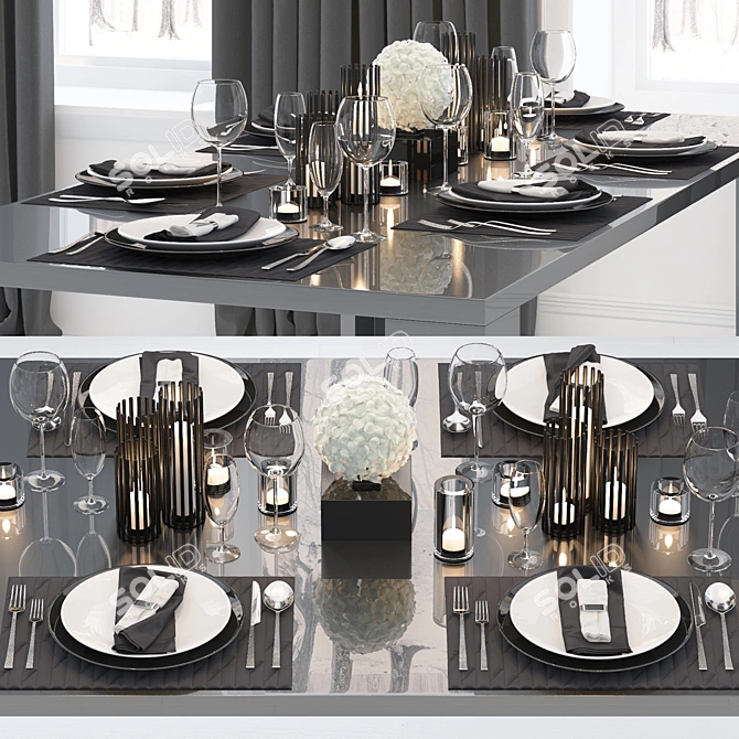 Elegant Table Accents 3D model image 2