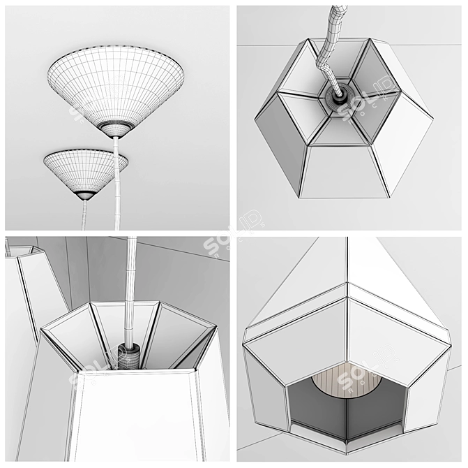 Cosmo Eliot Stainless Steel Pendant Light 3D model image 3