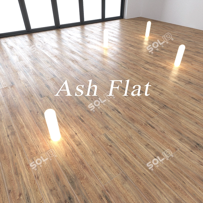 Oak Grey and Ash Flat: Seamless Floorboards 3D model image 3