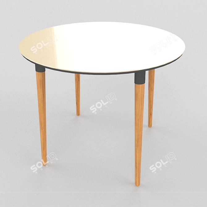 Elegant Beyz Lilou: Table & Chair 3D model image 3