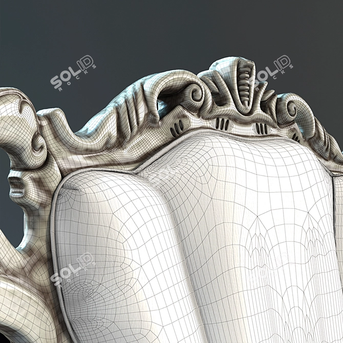 Elegant Poltrona Tiffany Armchair by Corte Zari 3D model image 2