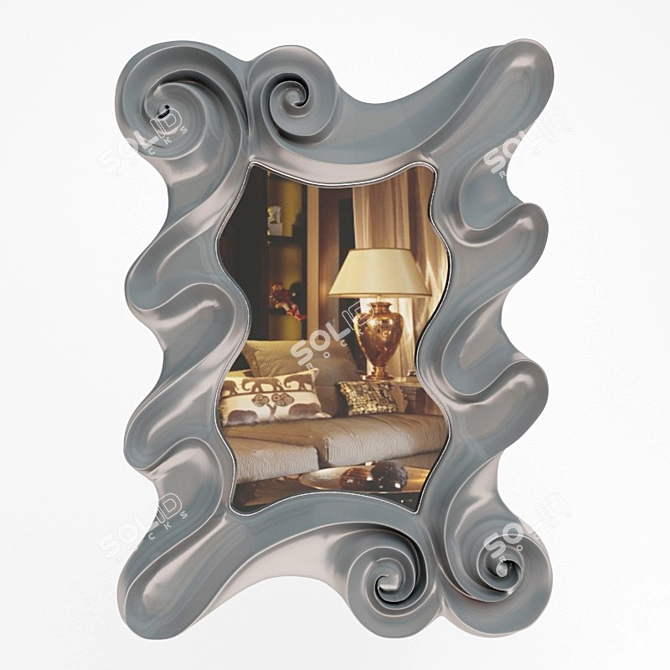 Elegant Olas Mirror by Schuller 3D model image 1