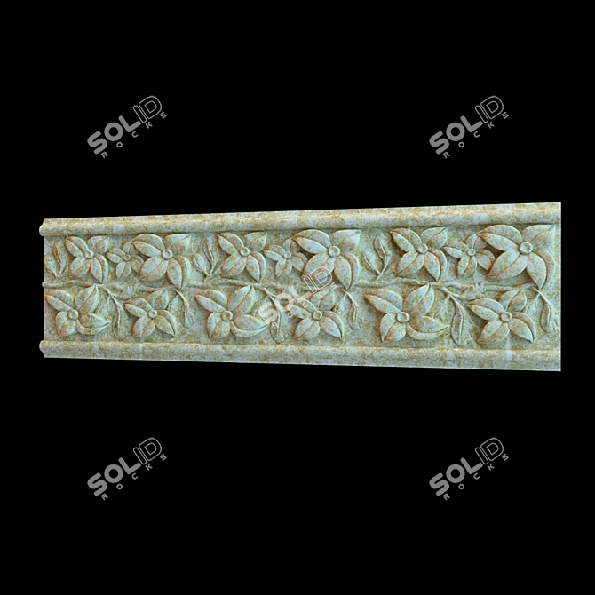 Travertine Cornice 3D model image 1