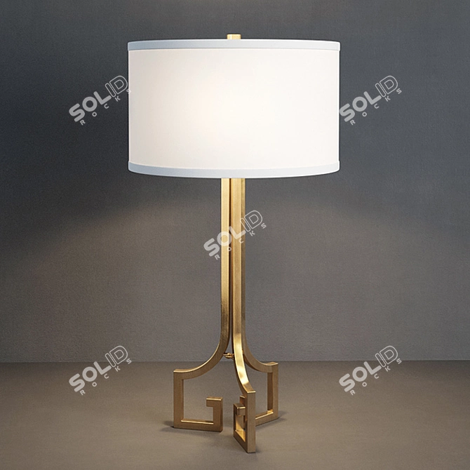 Elegant Lory Table Lamp: TL072-2-BRS 3D model image 1