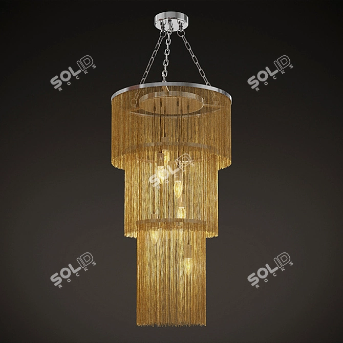 Elegant Rubena Chandelier: CH096-6 3D model image 1