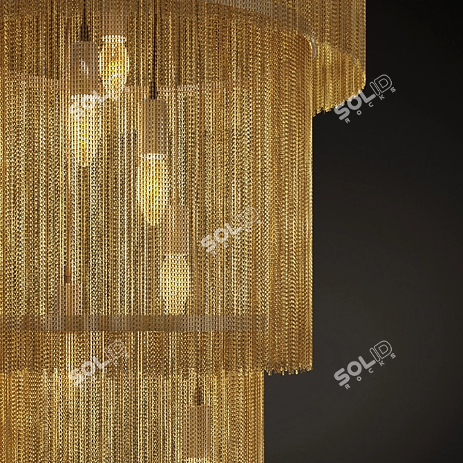 Elegant Rubena Chandelier: CH096-6 3D model image 2