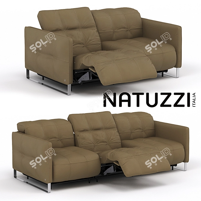 Natuzzi Philo Modular Sofa 3D model image 1