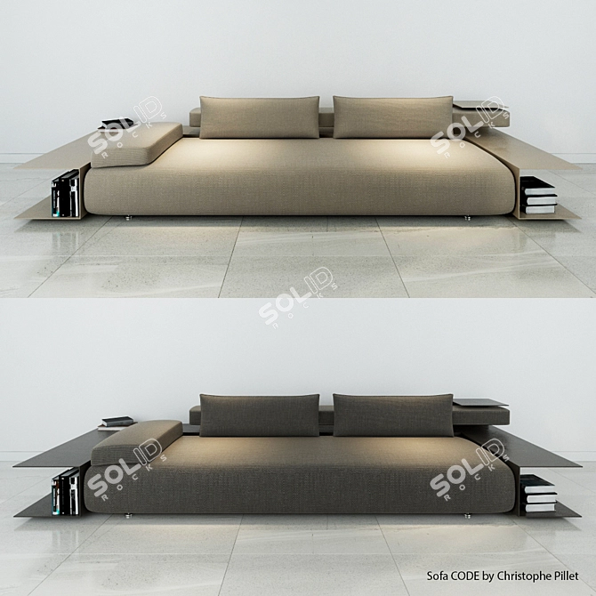 Elegant Sofa by Christophe Pillet 3D model image 1