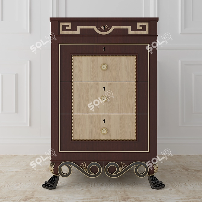 Exquisite Epoca Bedside: Luxury and Style 3D model image 1