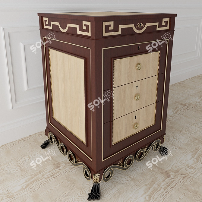 Exquisite Epoca Bedside: Luxury and Style 3D model image 2