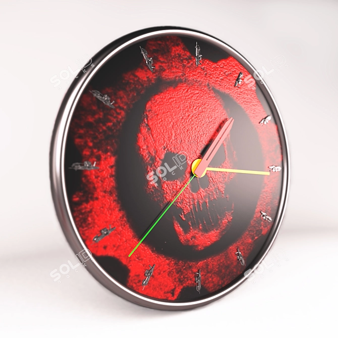 Themed Wall Clock: Time with Style! 3D model image 1