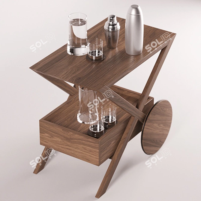 Stylish Porada Spritz 70x46cm 3D model image 2