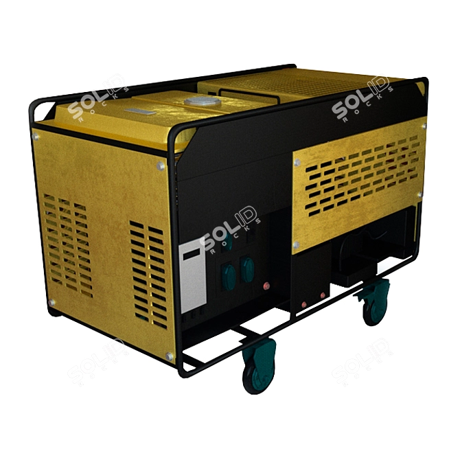 Durable Diesel Generator 3D model image 1