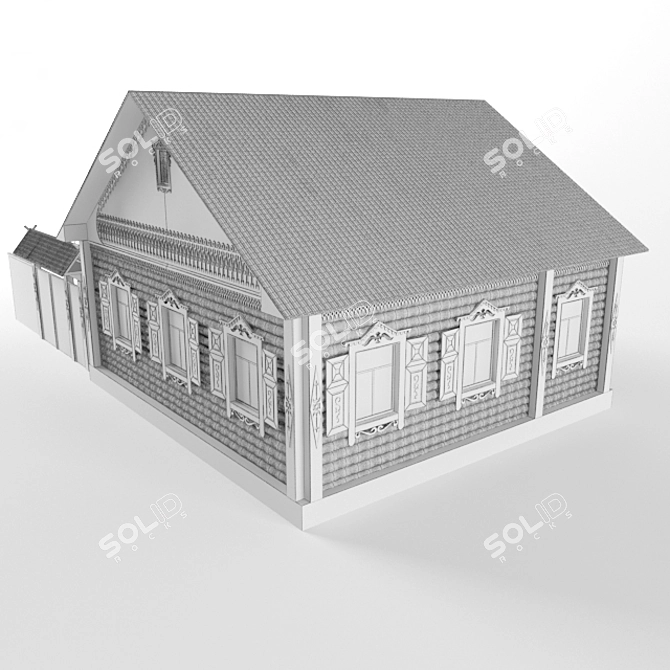 Authentic Chuvash Cottage 3D model image 3