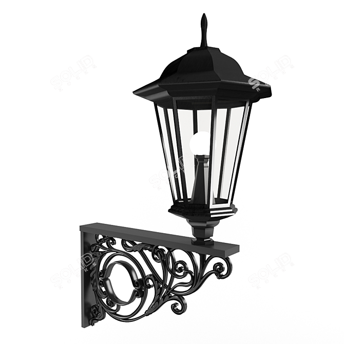 Classic Iron Wall Sconces 3D model image 1