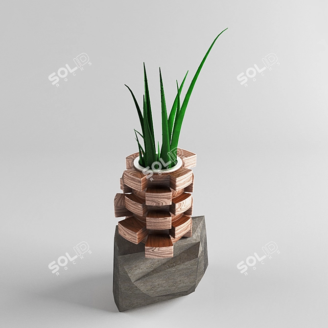 Dovecote Flower Pot 3D model image 1