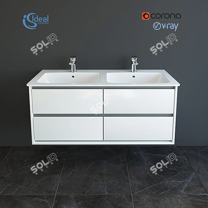 Concept Air Vanity Set with Tesi Mixer 3D model image 1