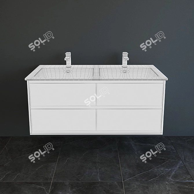 Concept Air Vanity Set with Tesi Mixer 3D model image 2