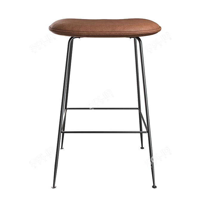 Elegant Gubi Beetle Bar Stool 3D model image 2