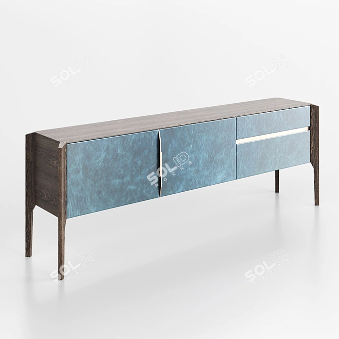 Elegant Leather-Clad Sideboard: Glory 3D model image 1