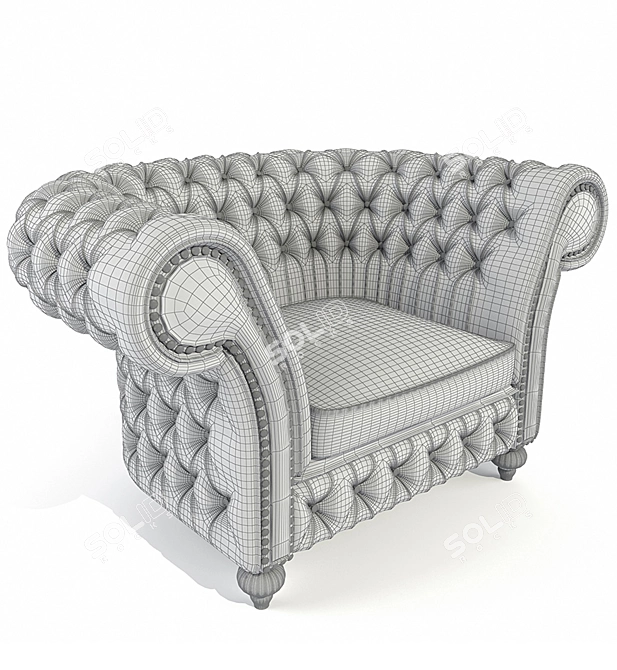 Chester Lounge Chair: Stylish & Comfortable 3D model image 3