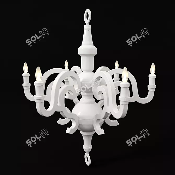 Studio Job Inspired Paper Chandelier 3D model image 1