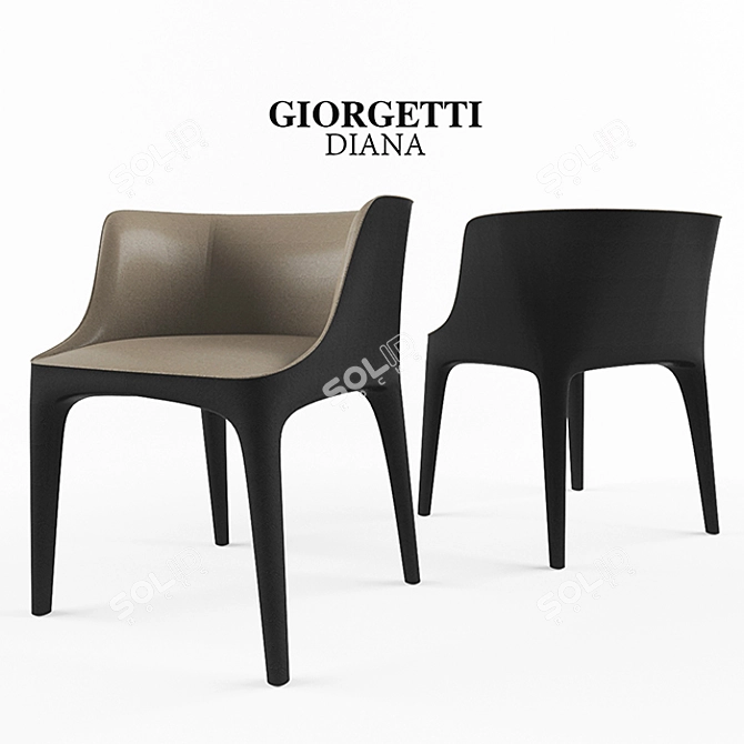 Timeless Elegance: Giorgetti Diana Chair 3D model image 1