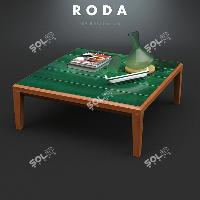 Roda Double Lounge & Teka Coffee Table 3D model image 3