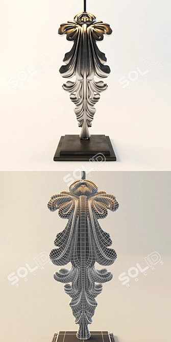 Elegant Table Lamp by Beau Site 3D model image 2