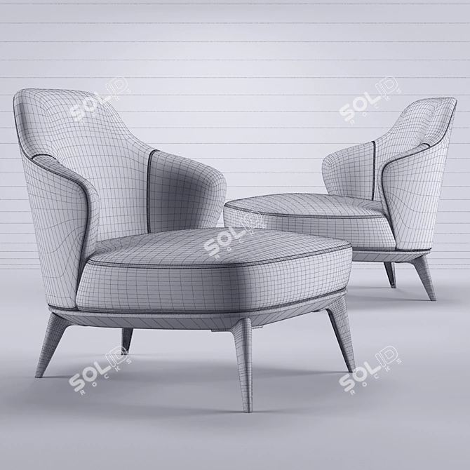 Sleek Minotti Leslie Senza Sofa 3D model image 3