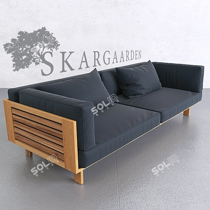 Scandi Chic Outdoor Lounge Set 3D model image 1