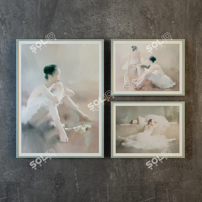 Ballet Landscapes: Watercolors by Liu Yi 3D model image 2