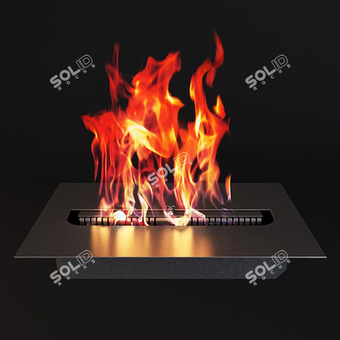 Planika PF-02: Stylish Bio-Fireplace 3D model image 1