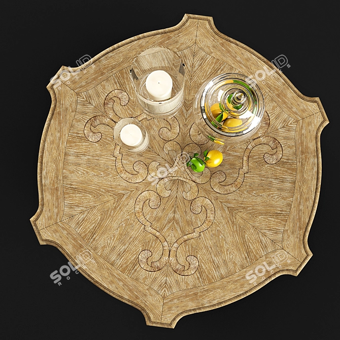 Sophisticated Solana Hexagonal Cocktail Table 3D model image 2