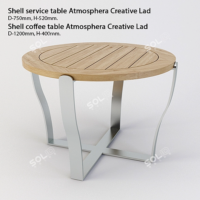 Shell Coffee Table: Atmosphera Creative Lad 3D model image 1