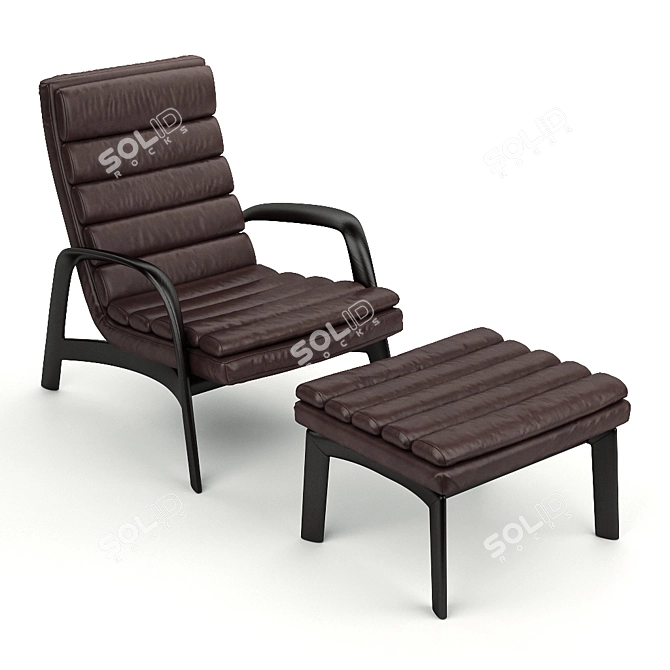 Modern Saville Armchair Set from Minotti 3D model image 1