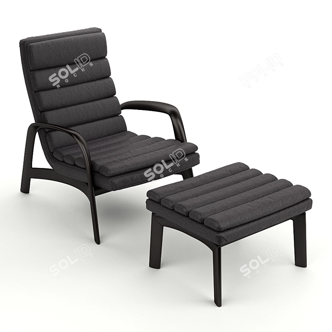 Modern Saville Armchair Set from Minotti 3D model image 3