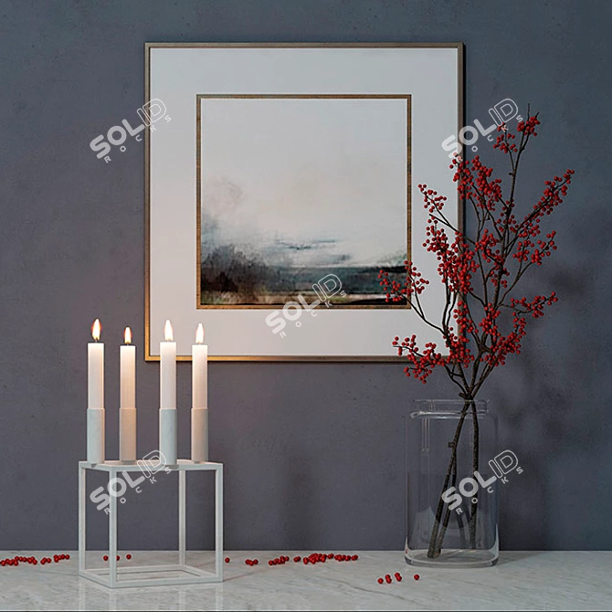 Elegant Rowan Decor Set 3D model image 1