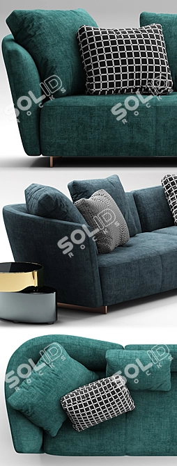 Stylish Minotti Seymour Lounge Sofa 3D model image 2