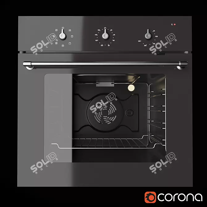 TENLIG Oven: Efficient, Spacious, Stylish 3D model image 1