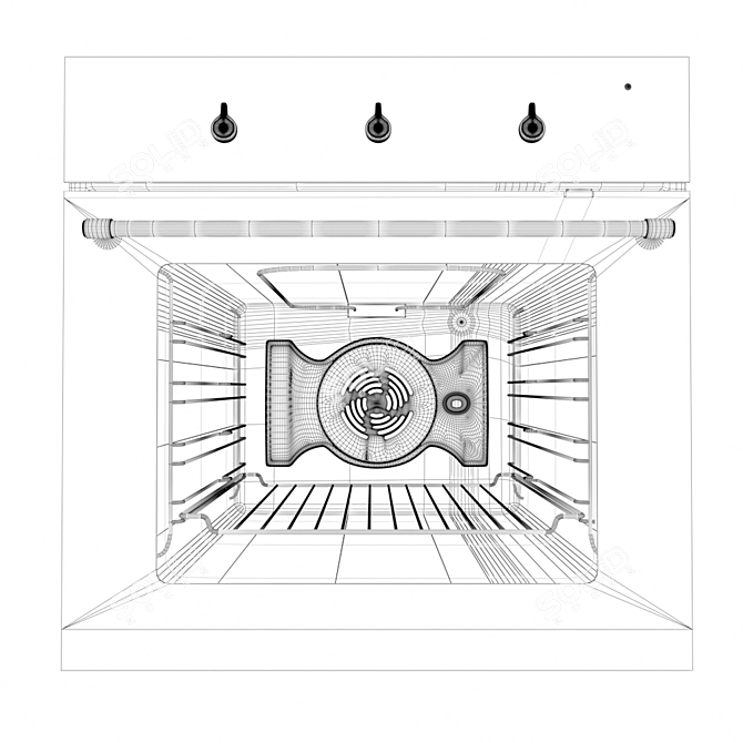 TENLIG Oven: Efficient, Spacious, Stylish 3D model image 2