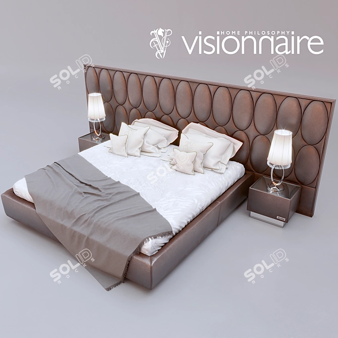Italian Modern Bed Gregory by IPE Cavalli 3D model image 2