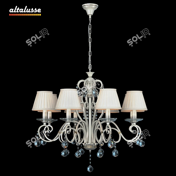 Provençal Style Chandelier Altalusse INL-6082P-8 3D model image 2