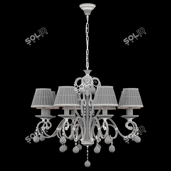 Provençal Style Chandelier Altalusse INL-6082P-8 3D model image 3