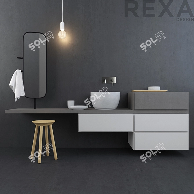 Rexa Design: Esperanto Collection | Elegant Bathroom Accessories 3D model image 1