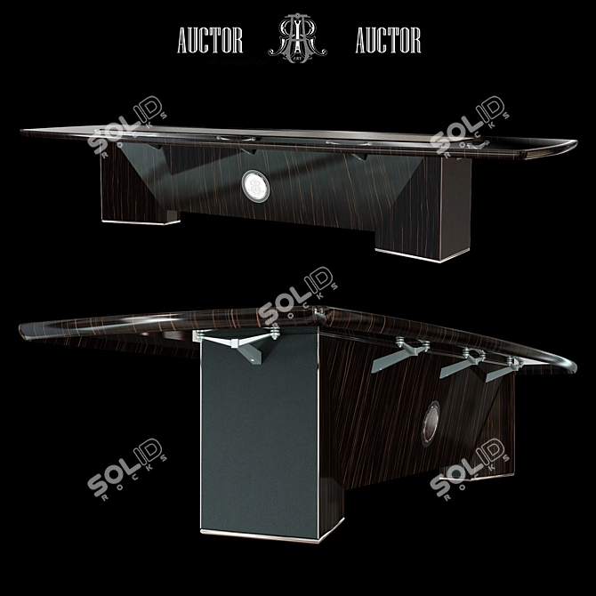 Elegant Art Auctor Conference Table 3D model image 1