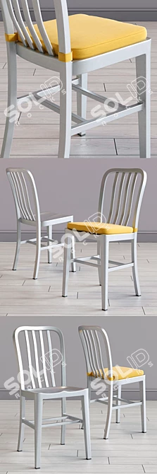 Elegant C&B Delta Dining Set 3D model image 2