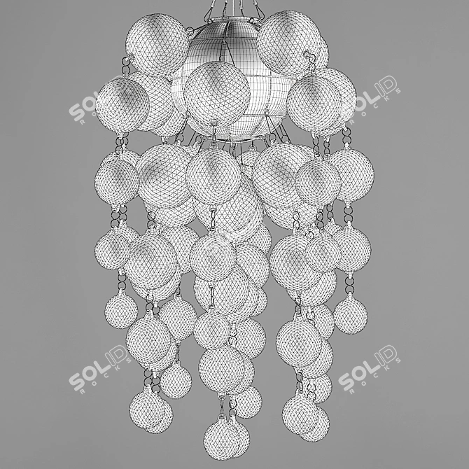 Bubble Cluster Suspension Lamp 3D model image 3